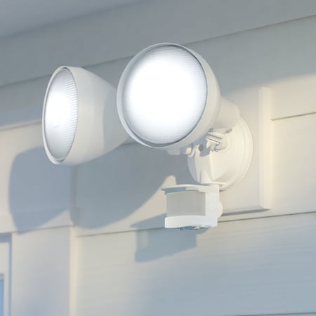 Vaxcel White Motion Sensor Dusk to Dawn Outdoor Security Flood Light - 180 Degree Range - 70 Ft. T0694